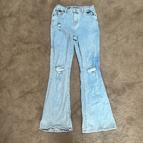 wild fable Denim - WILD FABLE Highest Rise Flare Ripped Jeans